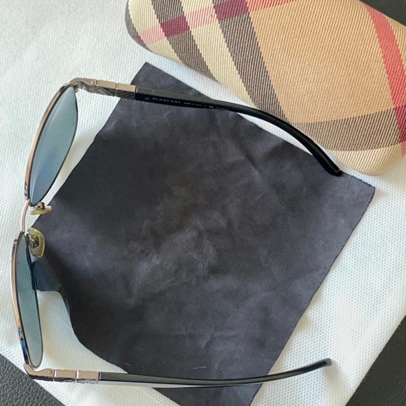 Burberry Gunmetal Polarized Sunglasses main image 6